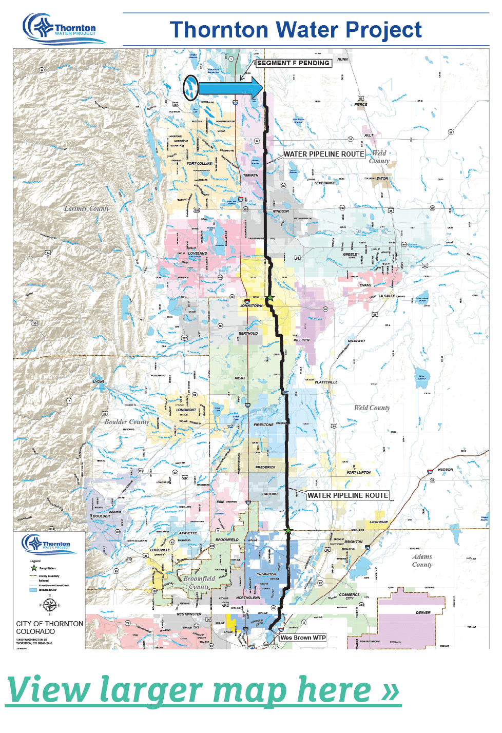Thornton Water Project Pipeline Map image