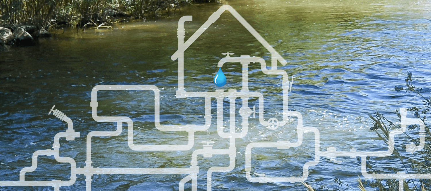 underground pipe diagram on top of river image